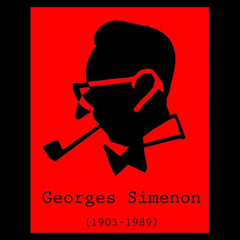 Portrait profil Georges Simenon