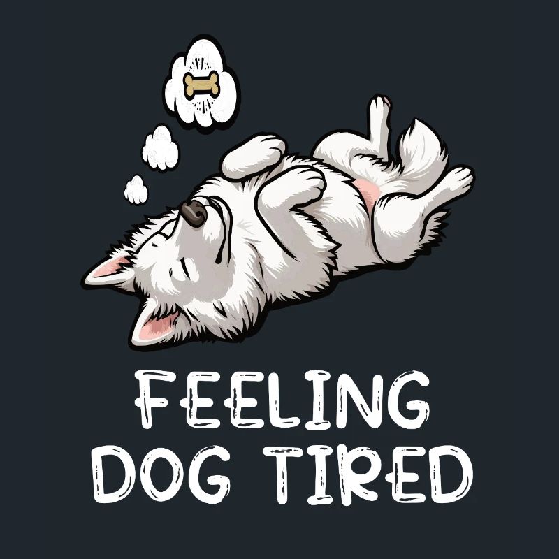 Feeling Dog Tired White Shepherd Dog