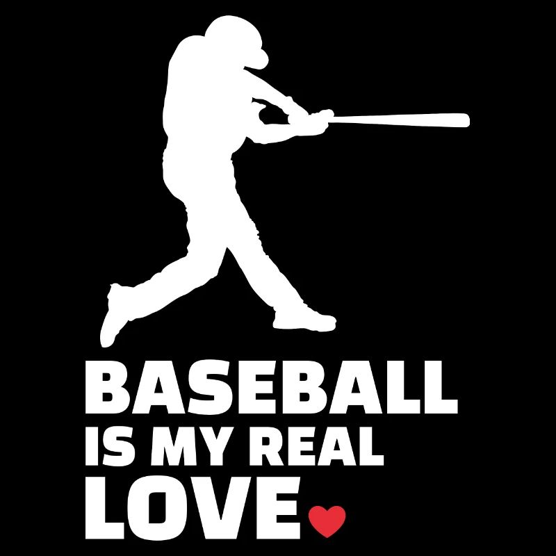 J’aime le baseball Silhouette de baseball élégante