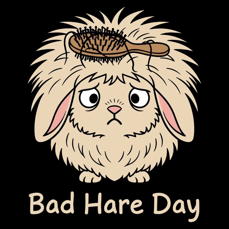 Animal Humor Rabbit Lion Head