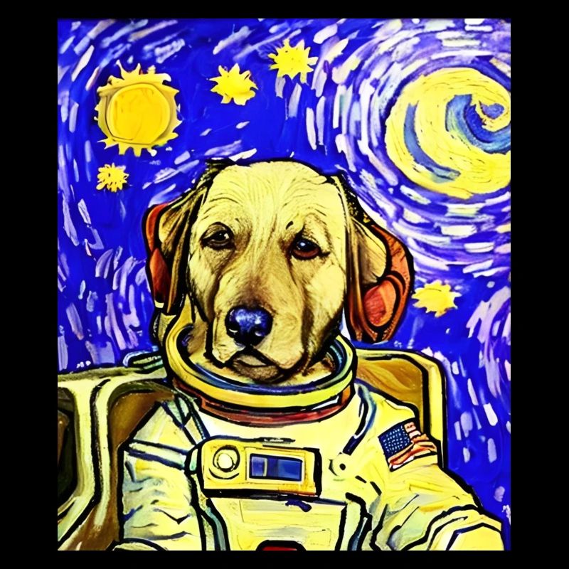 Chien Astronaute Van gogh