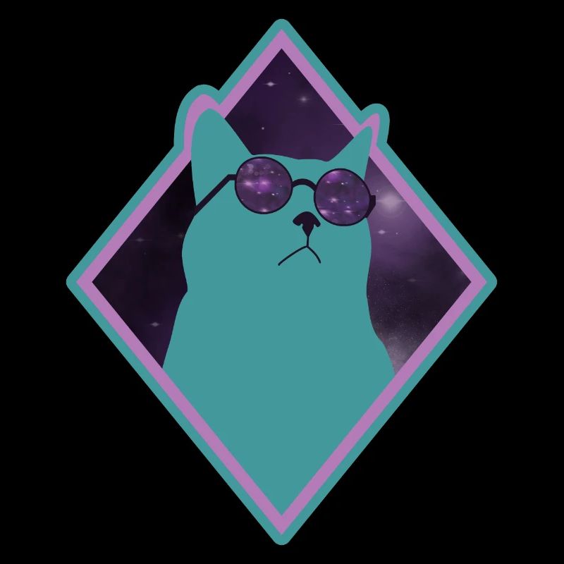 Katze Galaxy grün