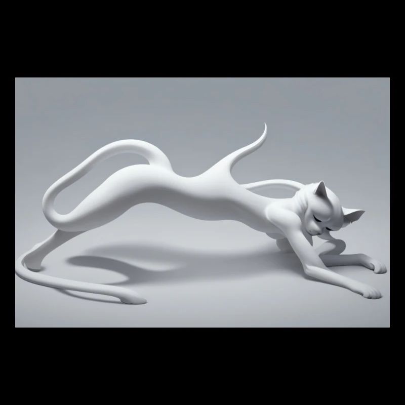 Abstract Cat Artwork