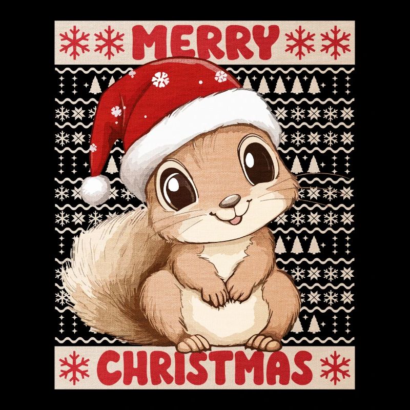 Écureuil Moche Noël Noël Doux Noël