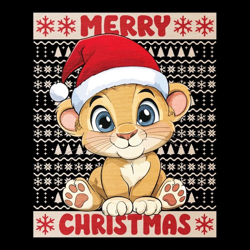 Lion Moche Noël Noël Mignon Mignon