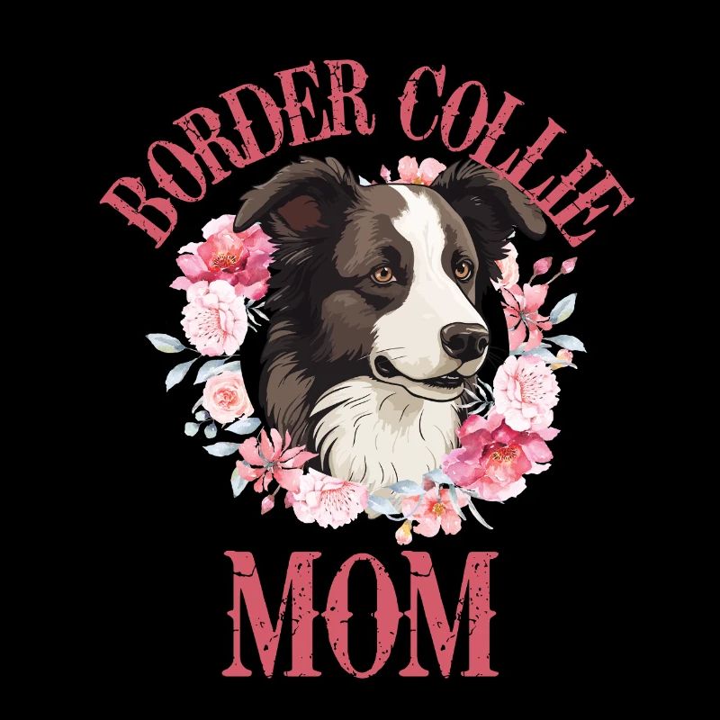 Border Collie Mama Blumen