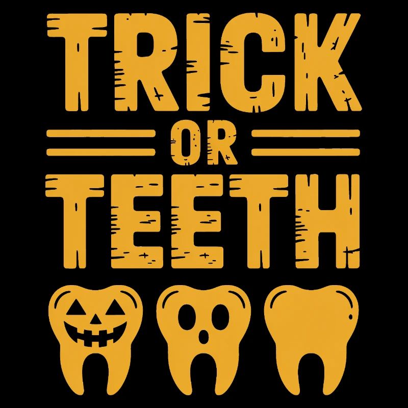 T-shirts Halloween Trick or Teeth