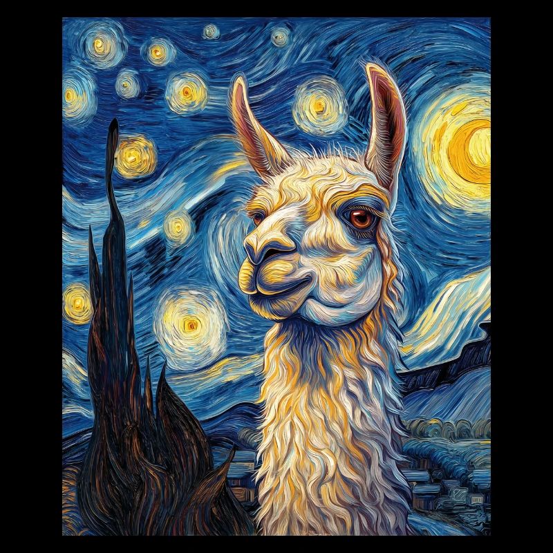 Lama Van Gogh Style