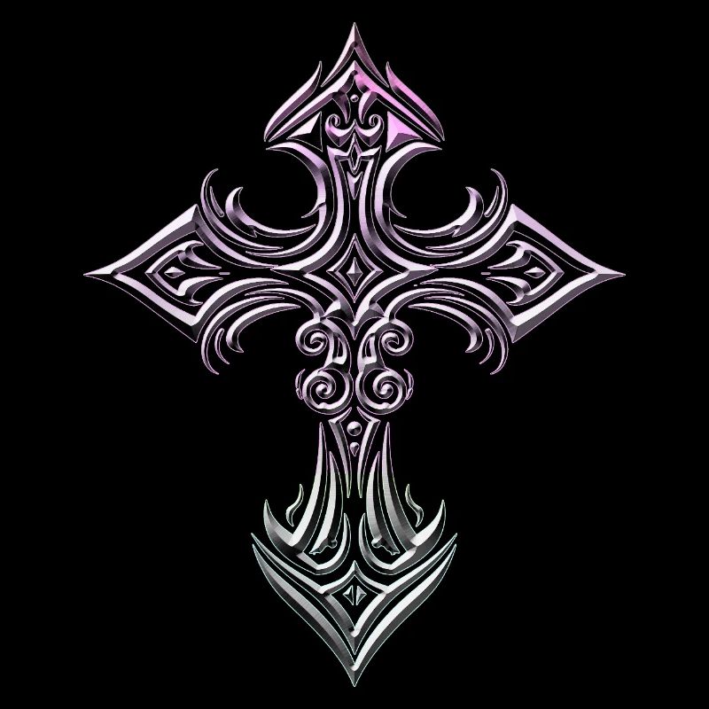 Irisierendes Filigrankreuz