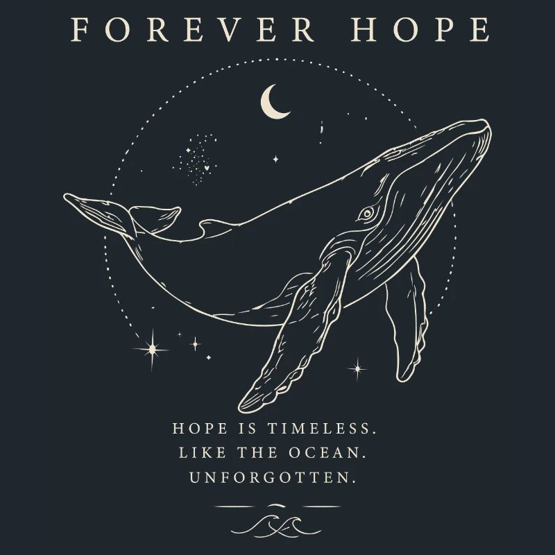 Espoir Éternel - Design Éclatant de la Baleine Inoubliée