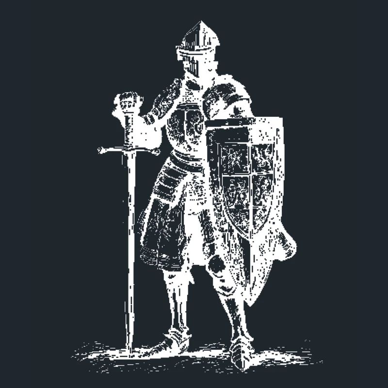 Knight in Plate Armor Silhouette