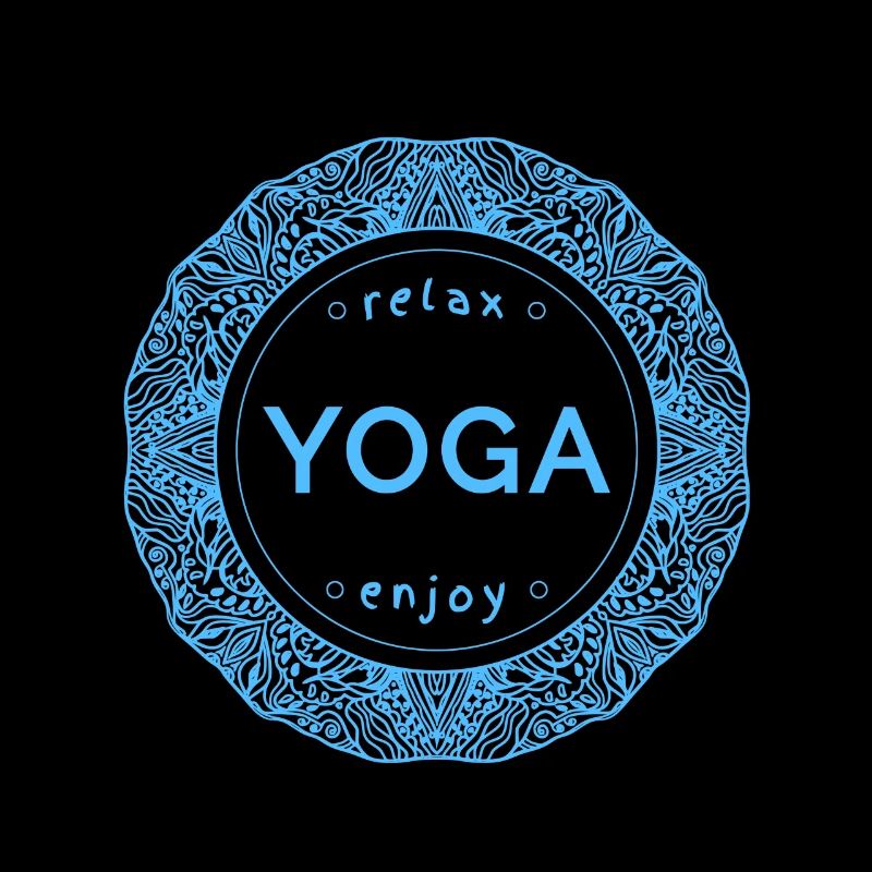 Relaxed yoga design with mandala aesthetics