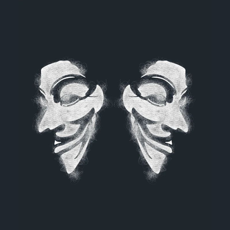 Anonymous v comme vendetta Double Head