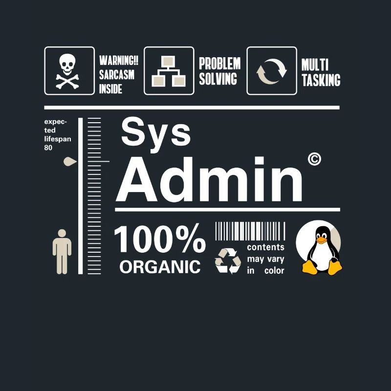 Sys Admin Pinguin Computer Nerd pc Platine cpu inh