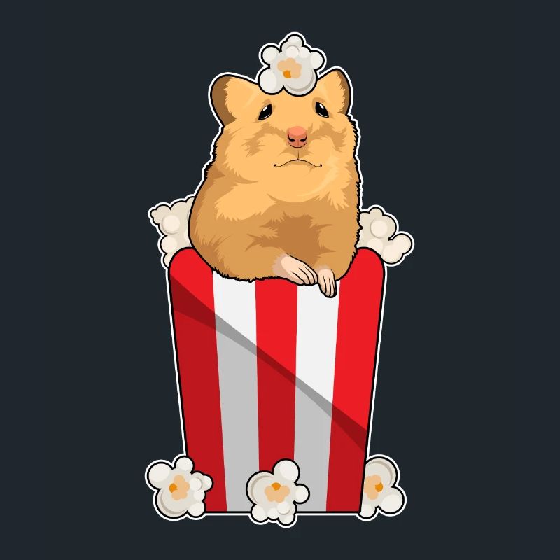 Hamster au pop-corn
