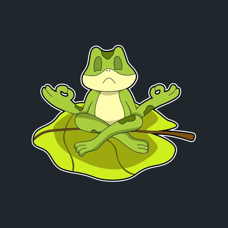 Frog meditating