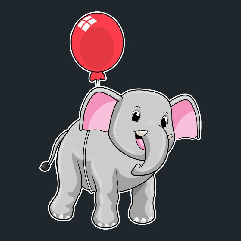 Elefant mit Luftballon