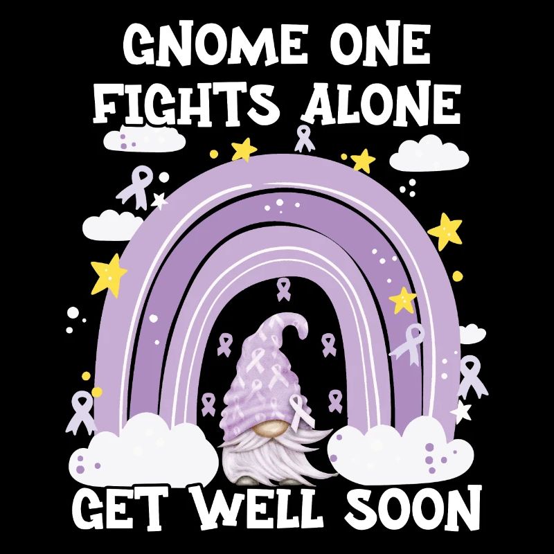 Gnome One Fights Alone Cancer Awareness