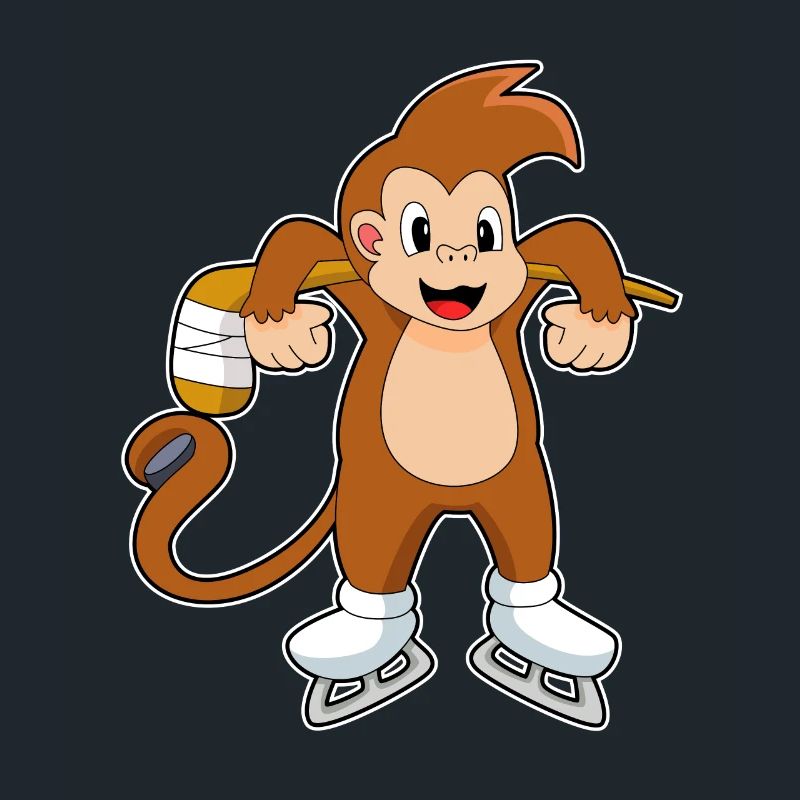 Affe Eishockey Eishockeyschläger