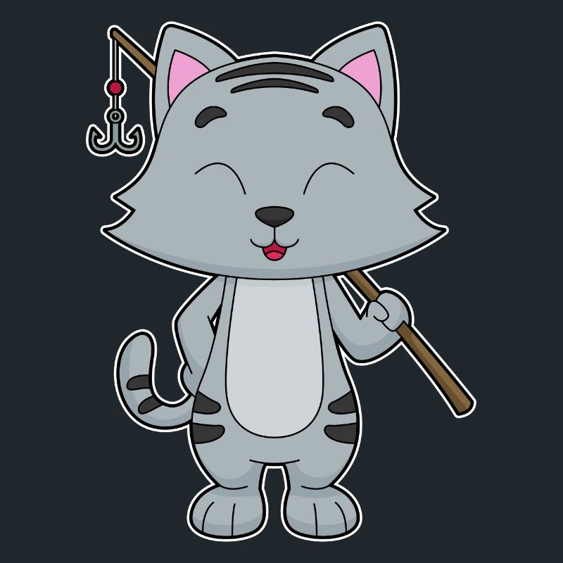 Ange pêcheur de pêche au chat