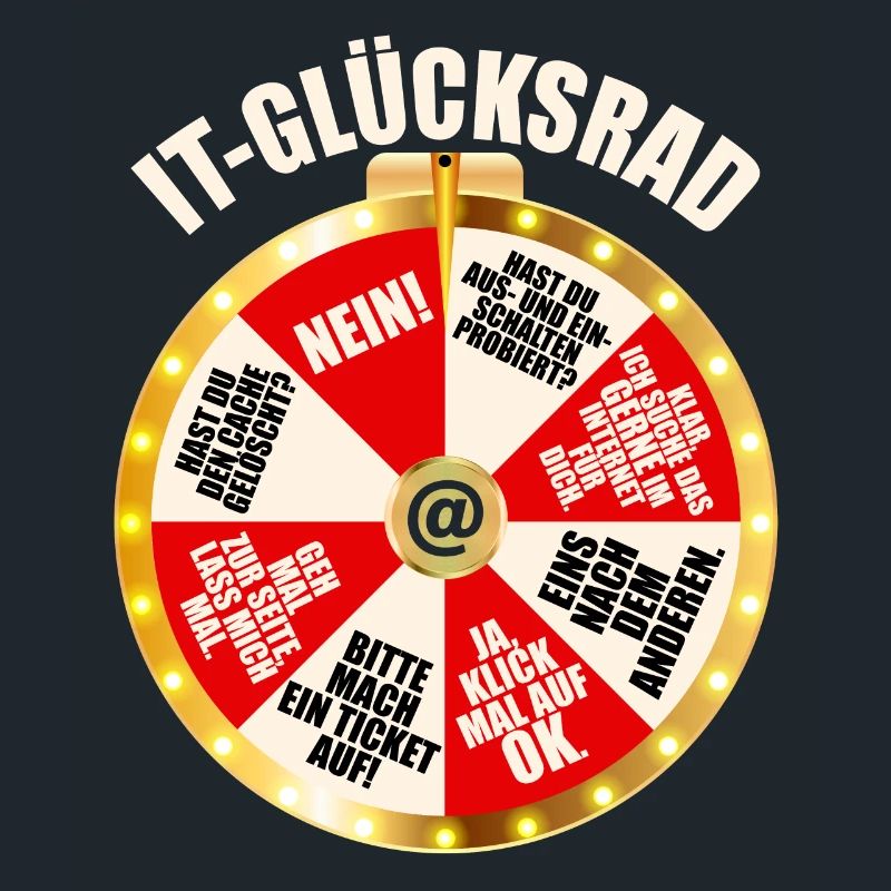 IT Support Glücksrad Service Desk IT Helpdesk Nerd