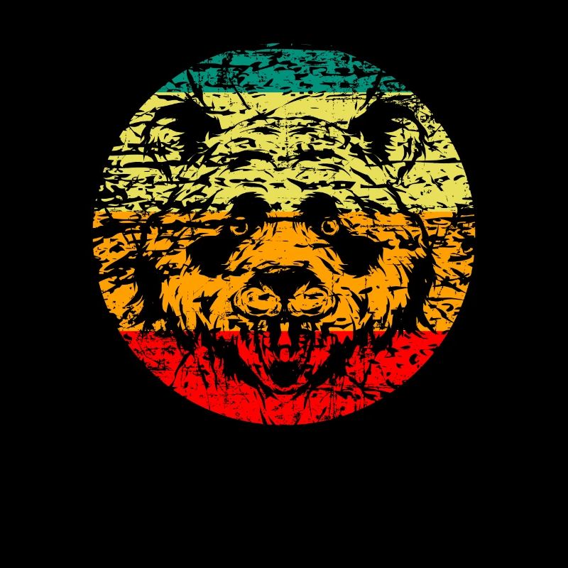 Panda Kopf retro
