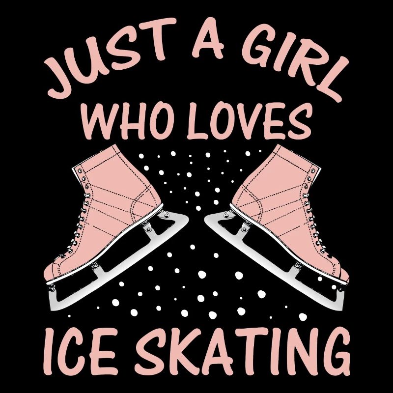 Nur ein Mädchen, das Eislaufen liebt Skater Tee