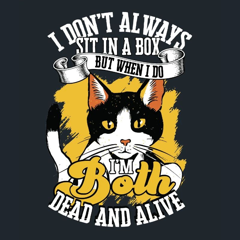 Schrodinger's Cat Box Alive Dead Quantum Physics