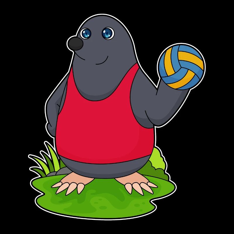 Mole Volleyball Player Volleyball