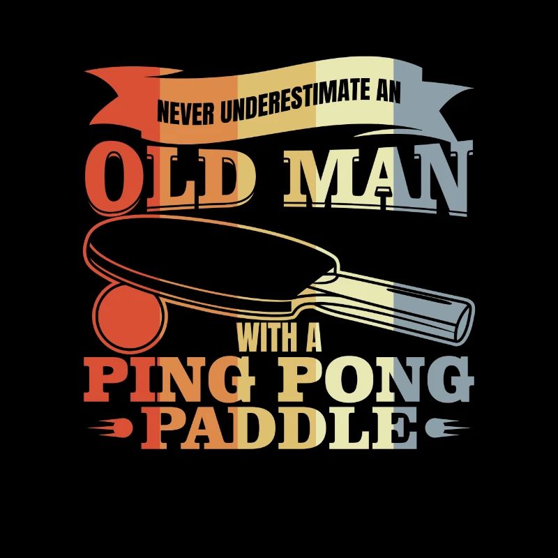 Old man table tennis player