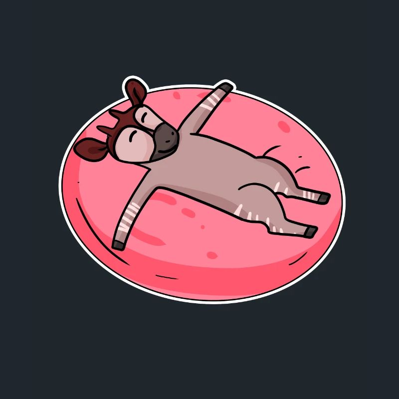 Sleeping okapi forest giraffe