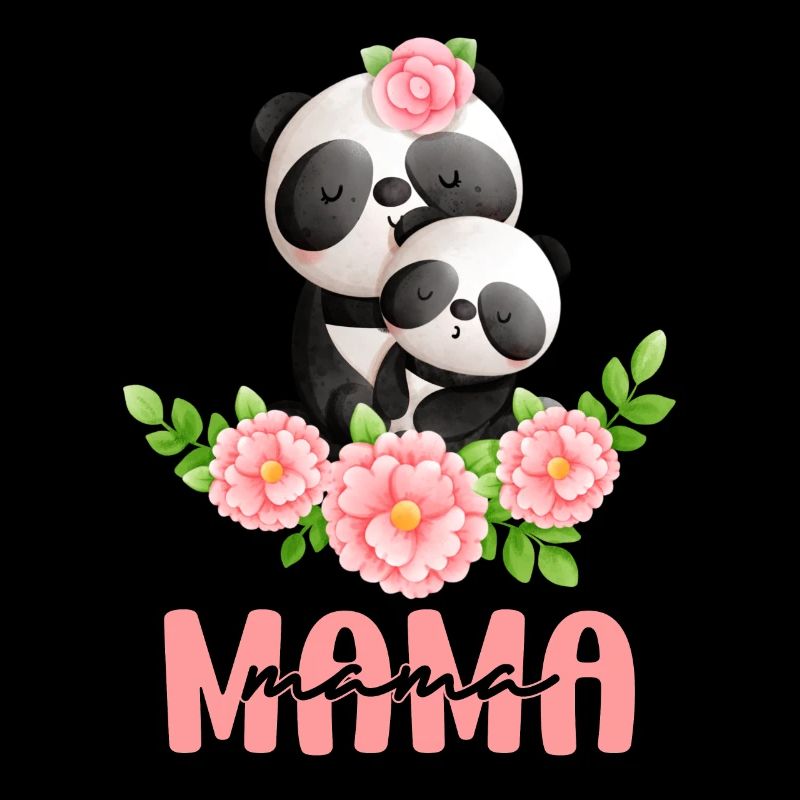 Panda Mama Mom Mutter Muttertag Geschenkidee