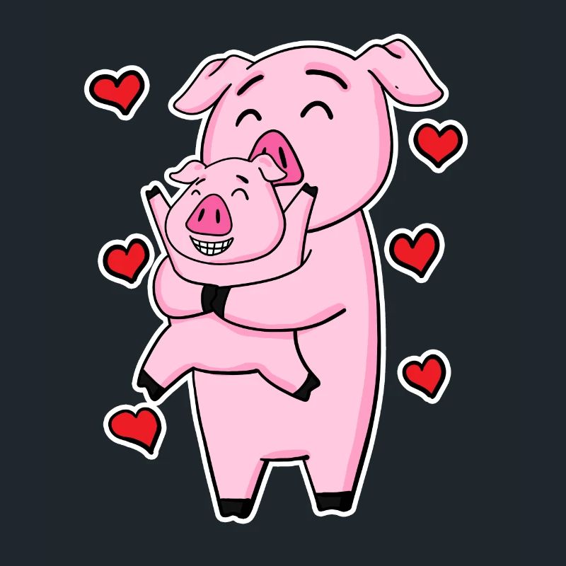Famille de cochons - Cochon avec bébé