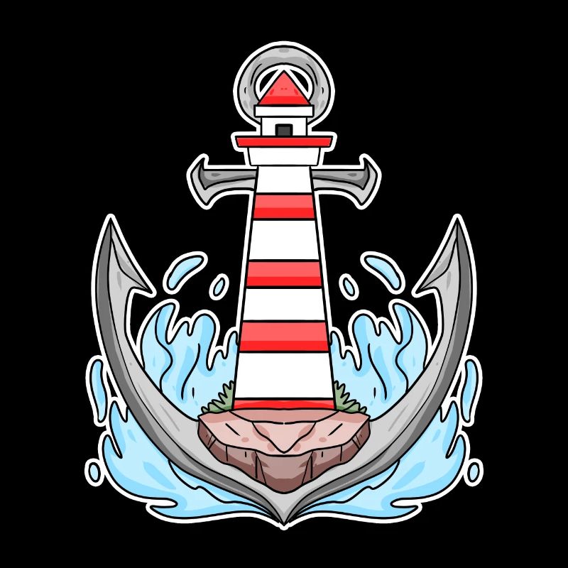 Anchor Lighthouse Mix Motif