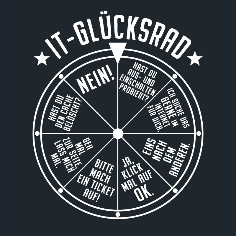 IT Support Glücksrad Service Desk IT Helpdesk Nerd
