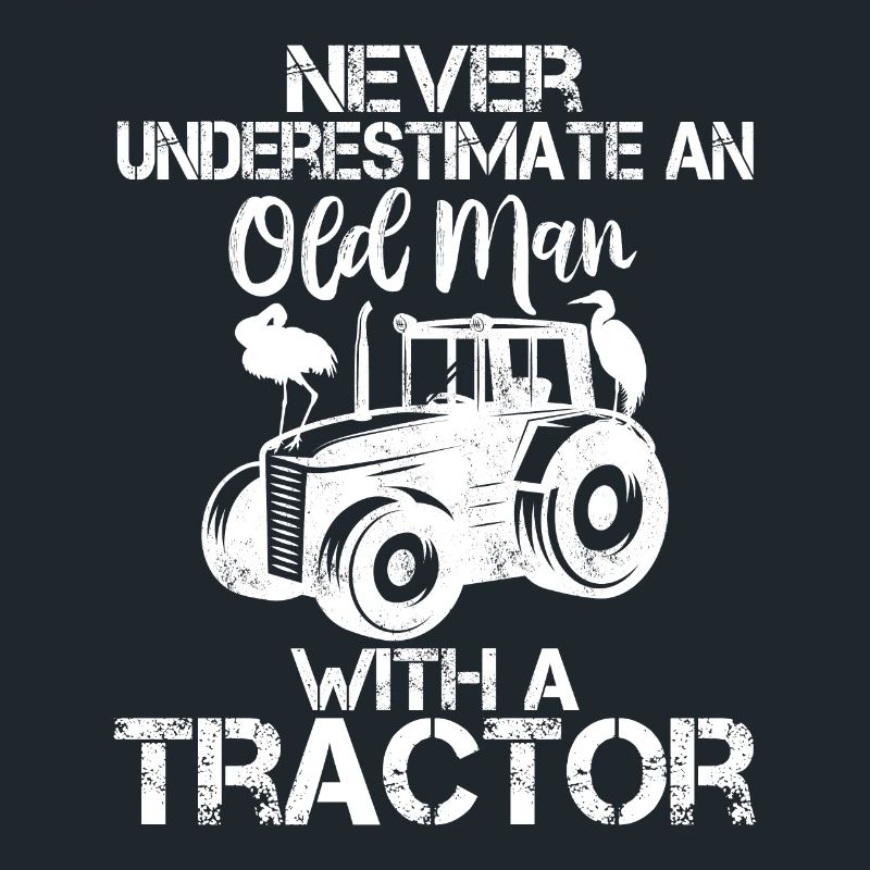 Unterschätzen Sie niemals einen alten Mann mit einem Traktor