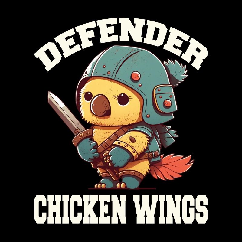 Chick in knight's armor chicken wings