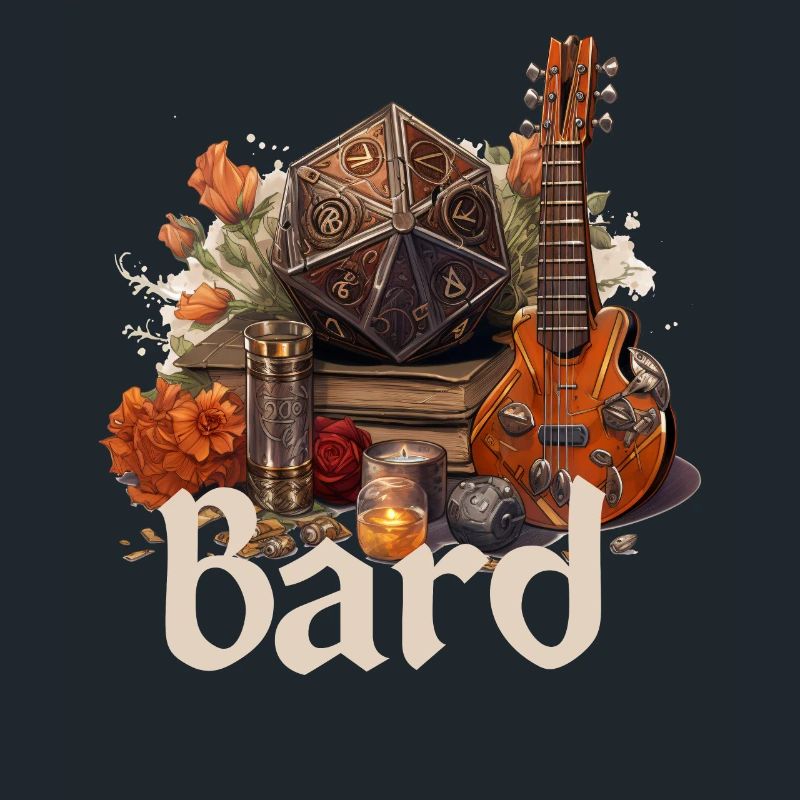 Barde mit W20 & Items – Fantasy RPG Design