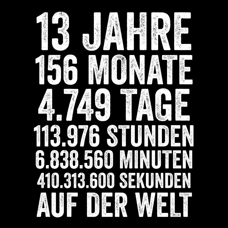 13 Jahre Dreizehnter Geburtstag