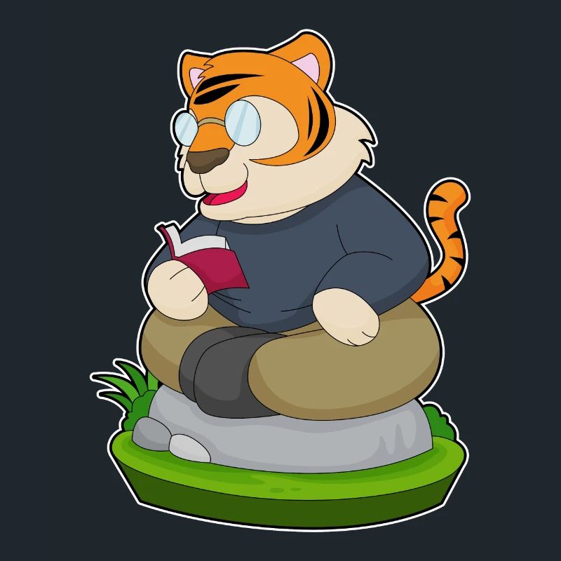 Tiger Reading Book