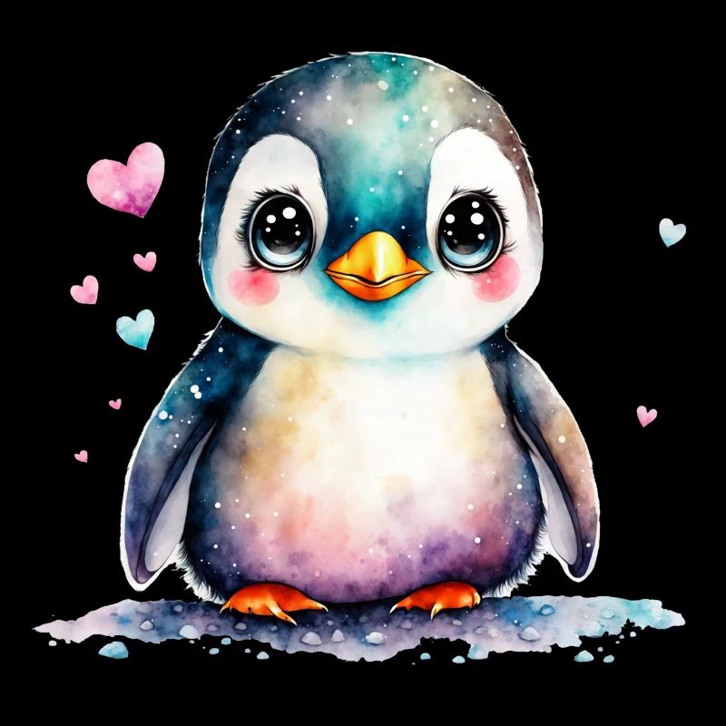 Un petit mignon bébé pingouin oiseau pingouins