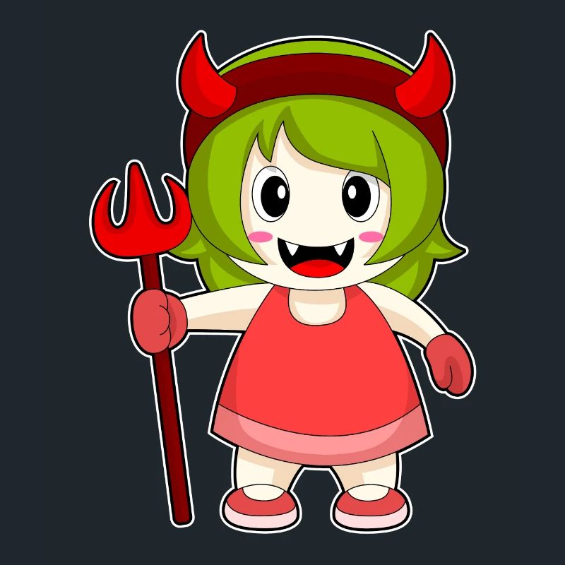 Les filles Halloween Devil Trident