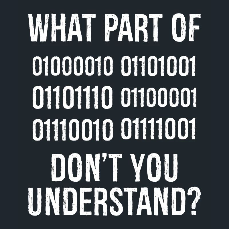 What Part of Binary Code Don't You Understand