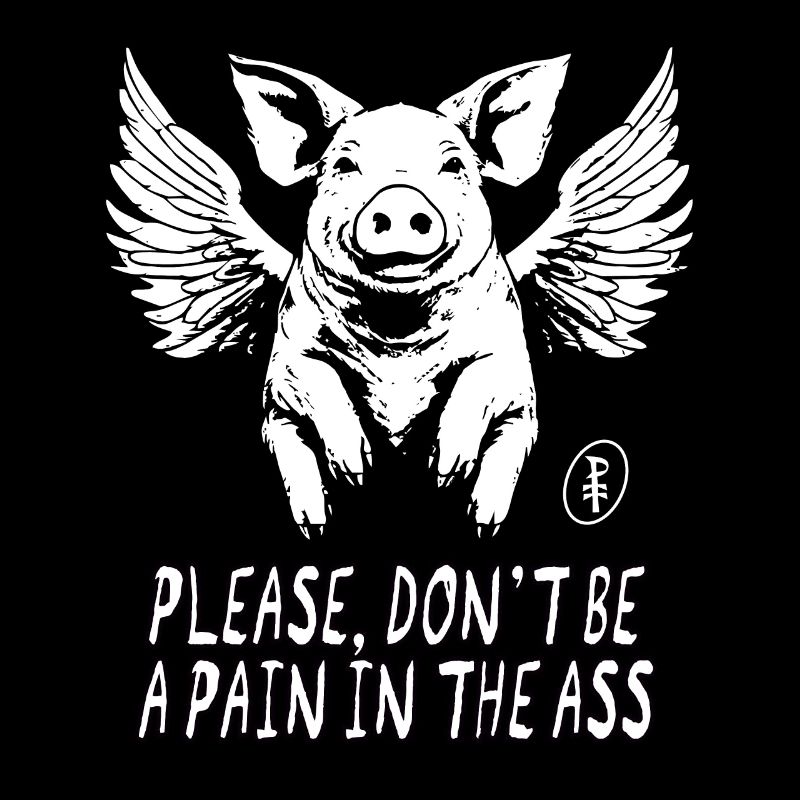 Fliegendes Schwein mit Flügeln, sei nicht nervig
