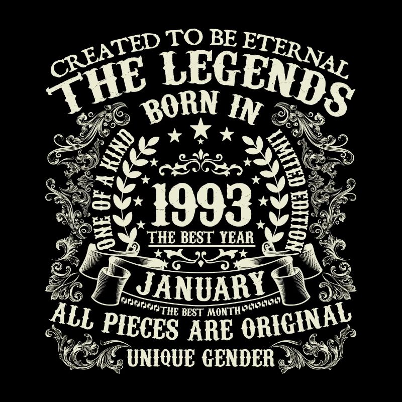 Janvier 1993 anniversaire 1993 Janvier année