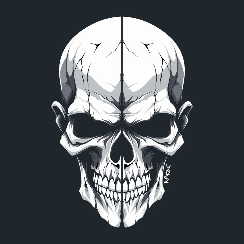 White and cool split skull