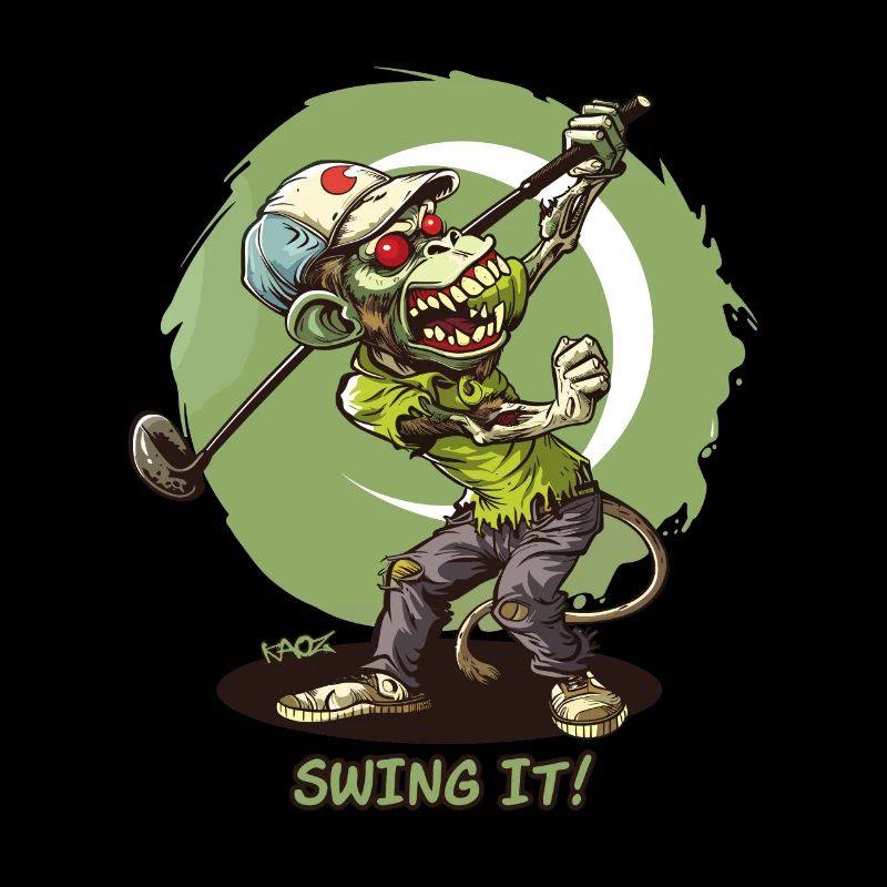 Swing It, Zombie Monkey: A Golfer Golfing