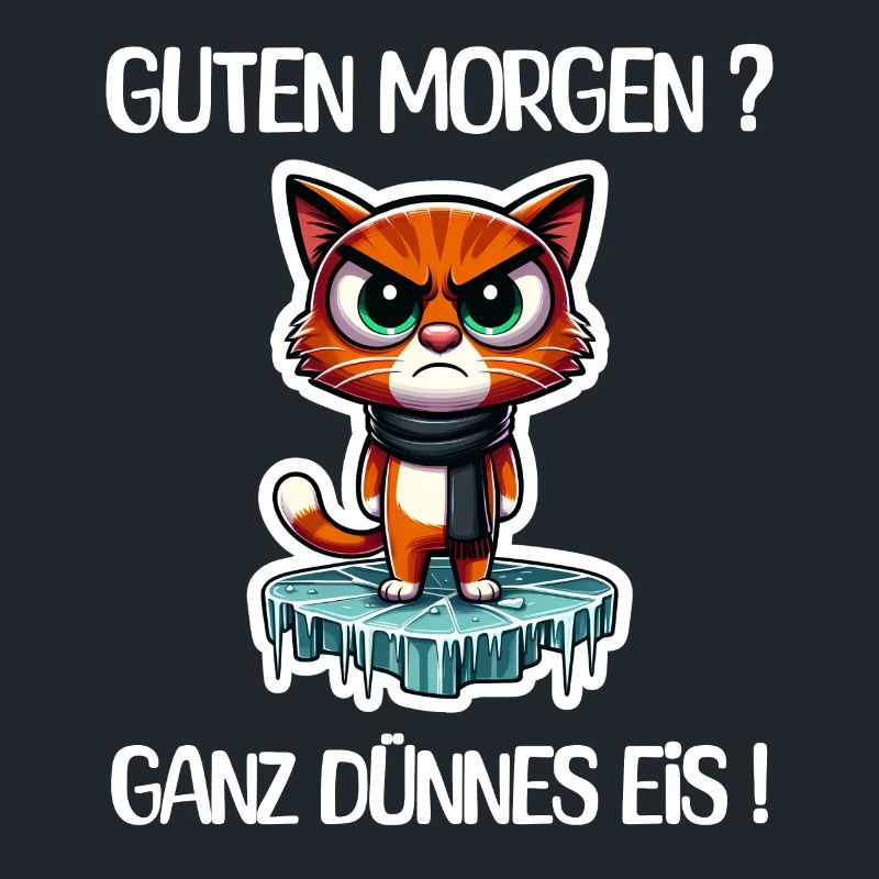 Grimmiger Eis-Katzen-Charakter