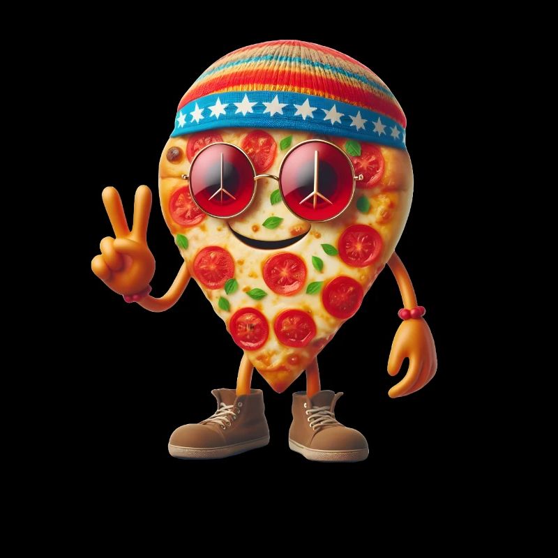 Hippie Pizza mit Peace-Zeichen