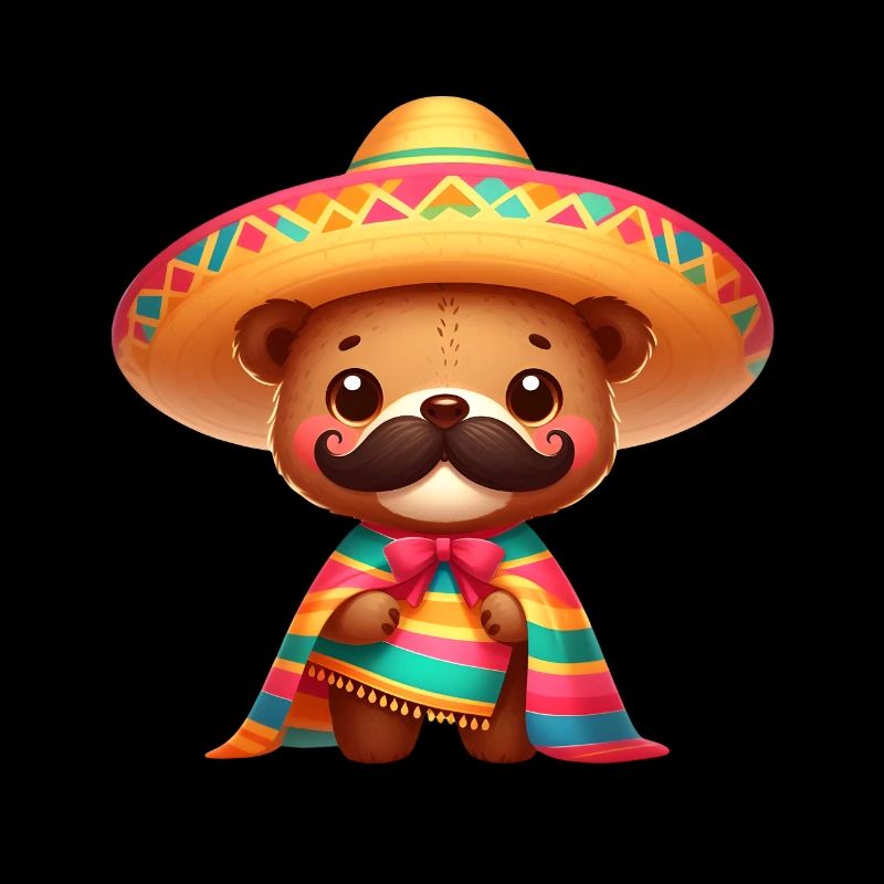 Cinco de Mayo Bär mit Schnurrbart